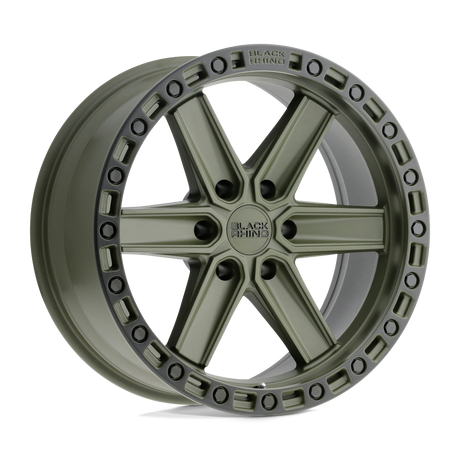 Black Rhino Henderson Olive Drab Green w/ Black Ring Wheel | Dirty Garage