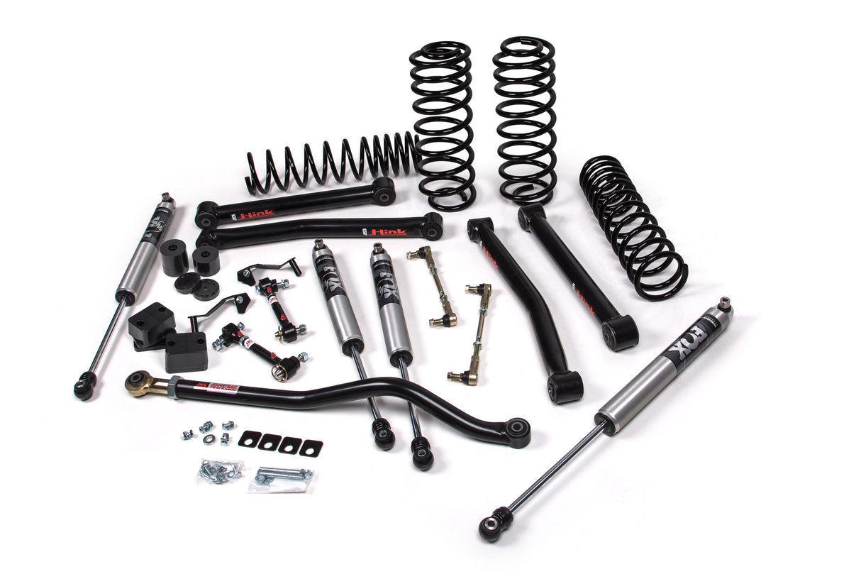 2018-2026 Wrangler JL 2-Door 3" Lift J-Konnect Kit w/ Standard Rate Coils / FOX 2.5 IFP Performance Series