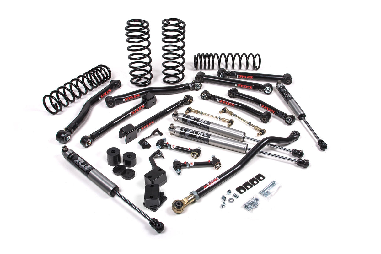 2018-2026 Wrangler JL 4-Door 3.5" Lift J-Krawl Kit w/ Heavy Duty Rate Coils / FOX 3.0 Factory Race Series / Flex End