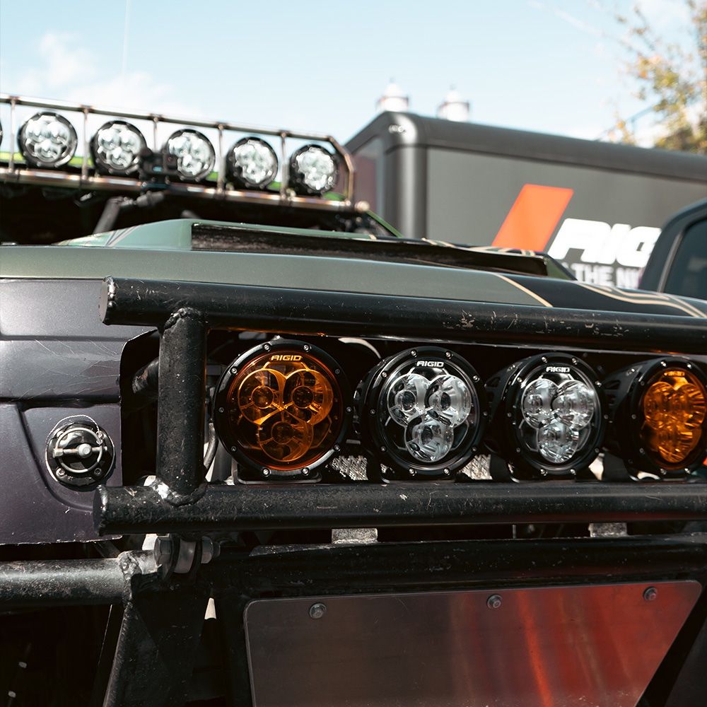 Universal 360-Series Laser 6" LED Spot Beam Amber Backlight Off-Road Light - View 4 | Dirty Garage