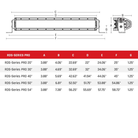 Universal 30" RDS-Series Pro Spot Beam Light Bar - View 3 | Dirty Garage