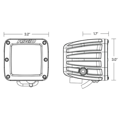 Universal D-Series Amber Pro Spot Pods Pair - View 3 | Dirty Garage