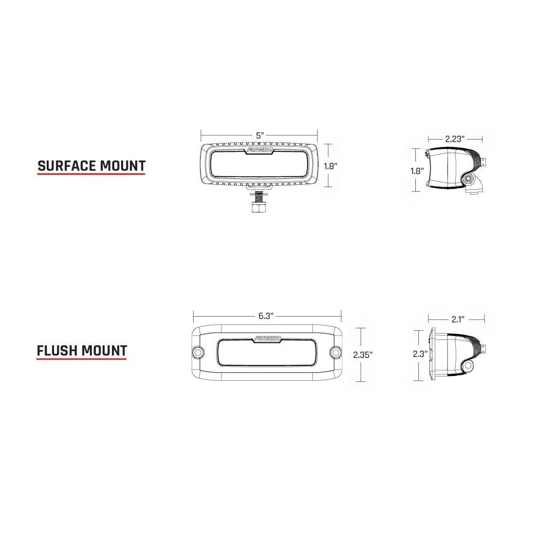 Universal SR-Q Pro Series Spot/Diffused Beam Midnight Light Pod Pair - View 2 | Dirty Garage