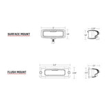 Universal SR-Q Pro Series Spot/Diffused Beam Midnight Light Pod Pair - View 2 | Dirty Garage
