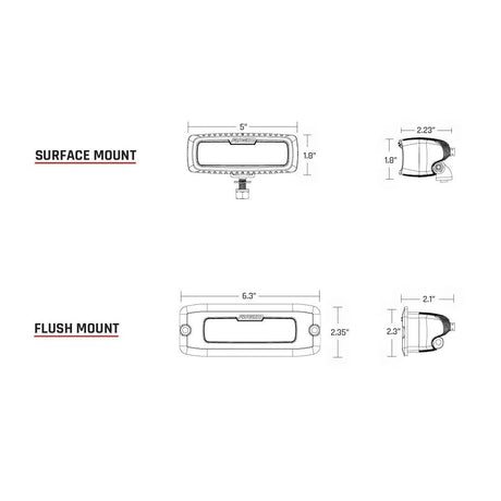 Universal SR-Q Pro Series Spot/Diffused Beam Midnight Light Pod Pair - View 2 | Dirty Garage