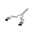 2018-2020 Mustang GT 5.0 Quad Tip Active Exhaust Cat Back Split Rear T304 Carb Fib Tips | Dirty Garage