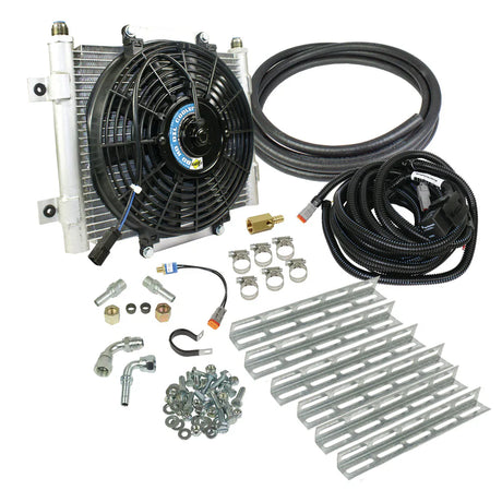 Xtrude Transmission Cooler w/ Fan - Complete Kit 5/16" Lines | Dirty Garage